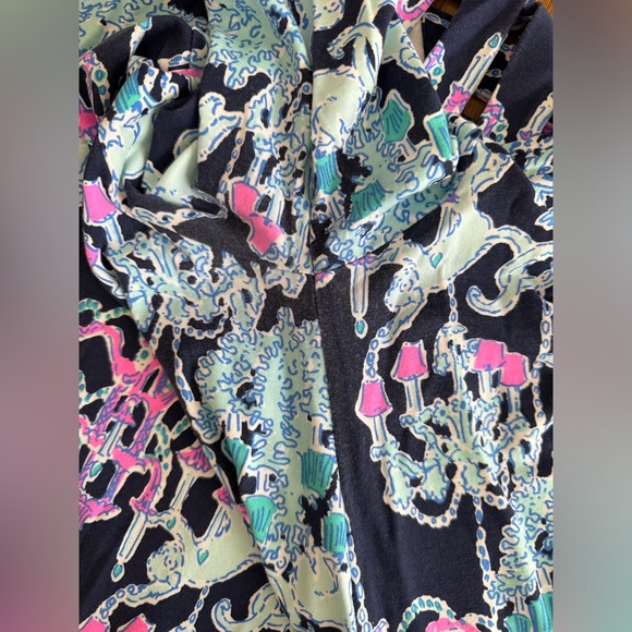 Lilly Pulitzer Ophelia Dress SZ S Bright Navy Pop Up Monkey Trouble - Picture 11 of 16